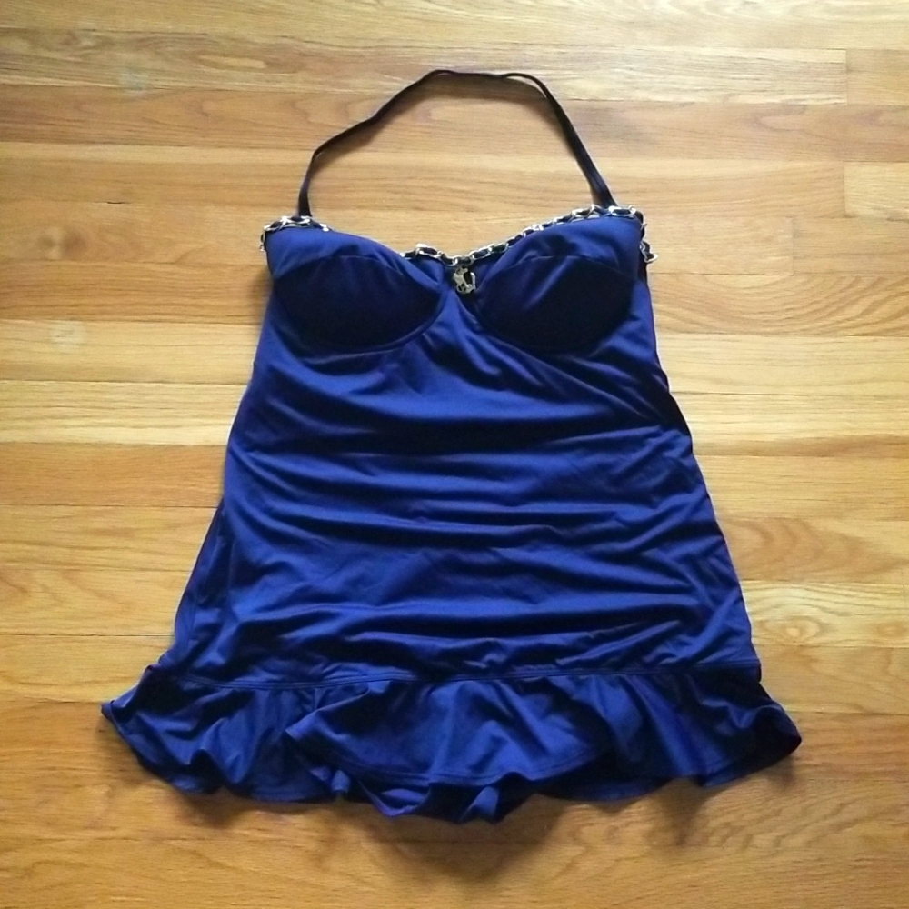 Juicy Couture Navy blue swimdress size XL